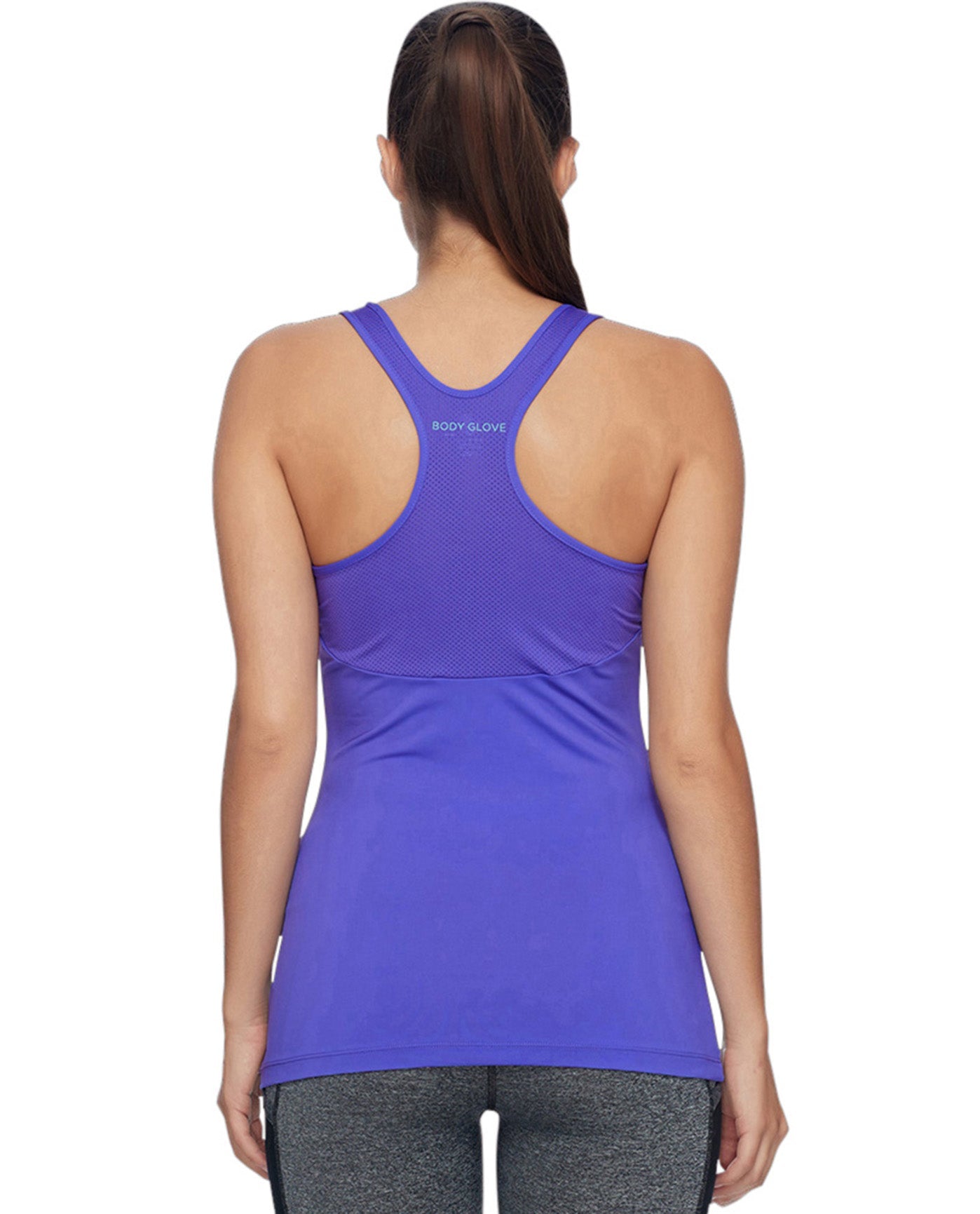 Back View Of Body Glove Sport Pali Relaxed Fit Tank Top | BGS Pali Purple Rain