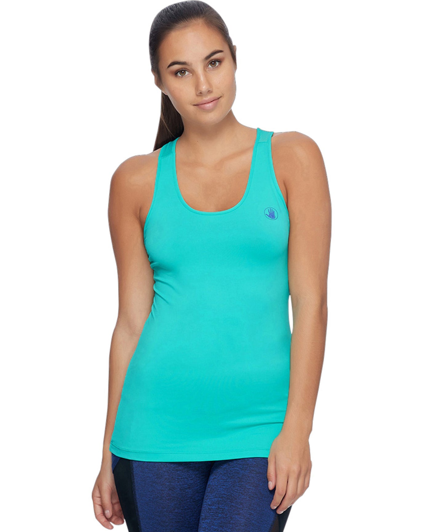 Front View Of Body Glove Sport Pali Relaxed Fit Tank Top | BGS Pali Mint
