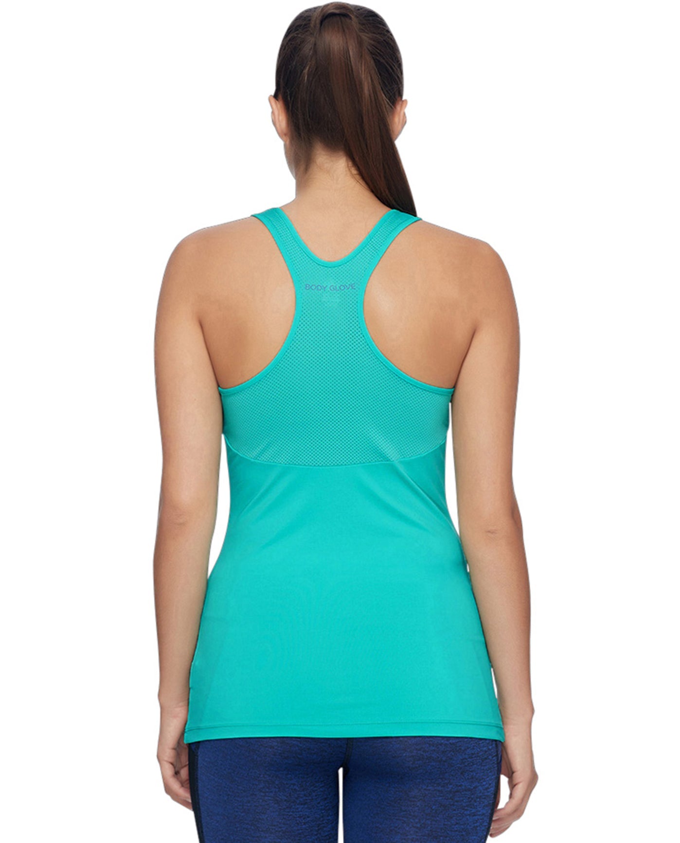 Back View Of Body Glove Sport Pali Relaxed Fit Tank Top | BGS Pali Mint