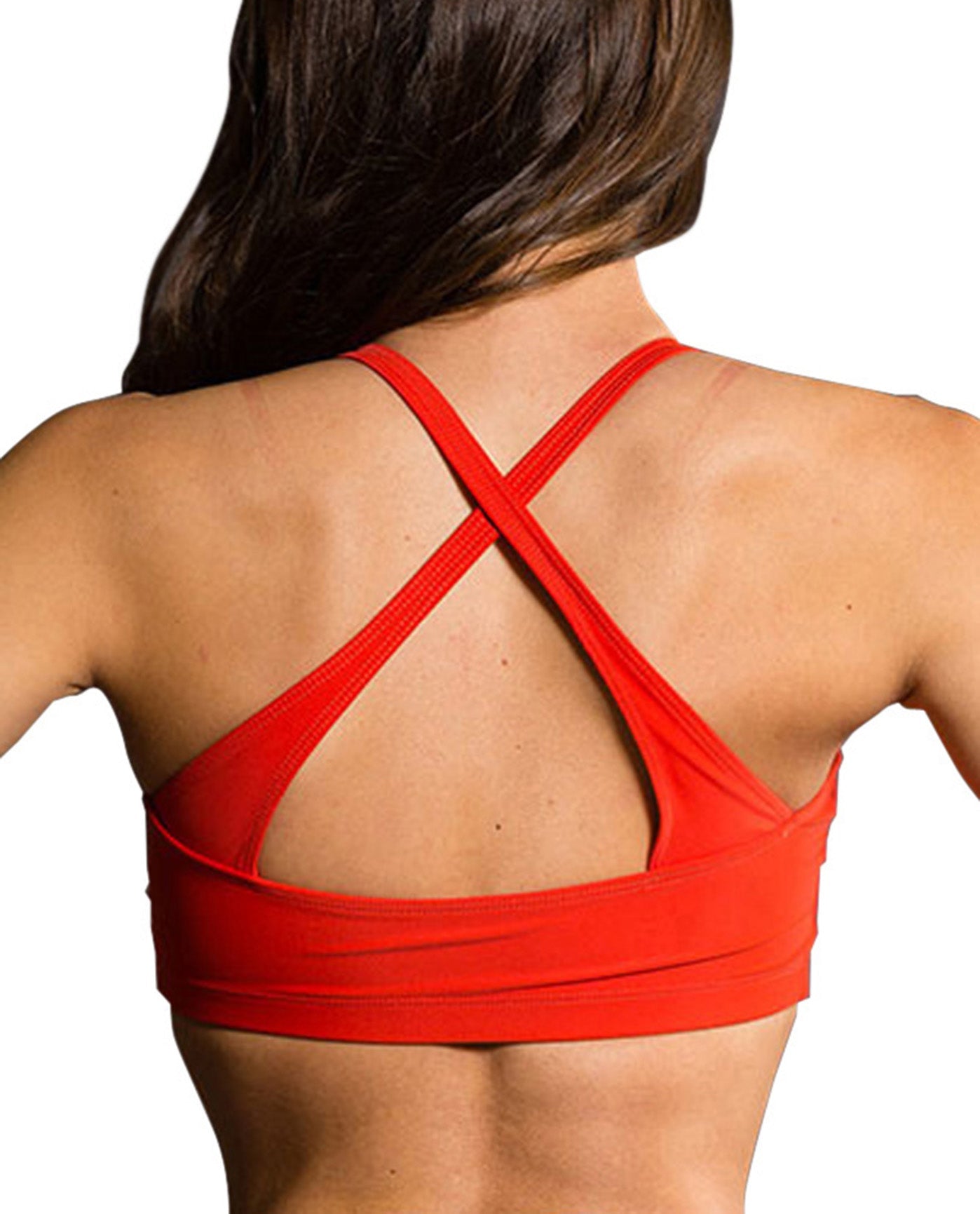 Back View Of Onzie Open Heart Low Impact Sports Bra | ONZ CORAL