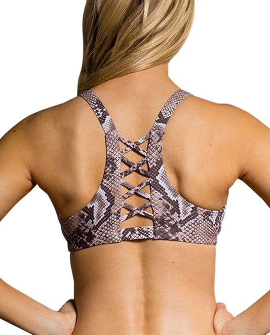 Back View Of Onzie Mamba Weave Low Impact Sports Bra | ONZ MAMBA WEAVE