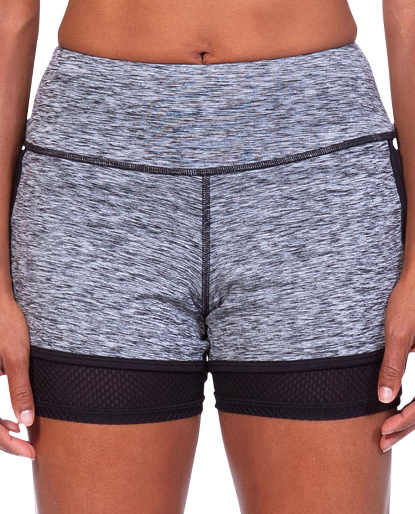 Front View Of TLF Apparel Headline Ash Grey Dueces Runner Short | TLF ASH GREY