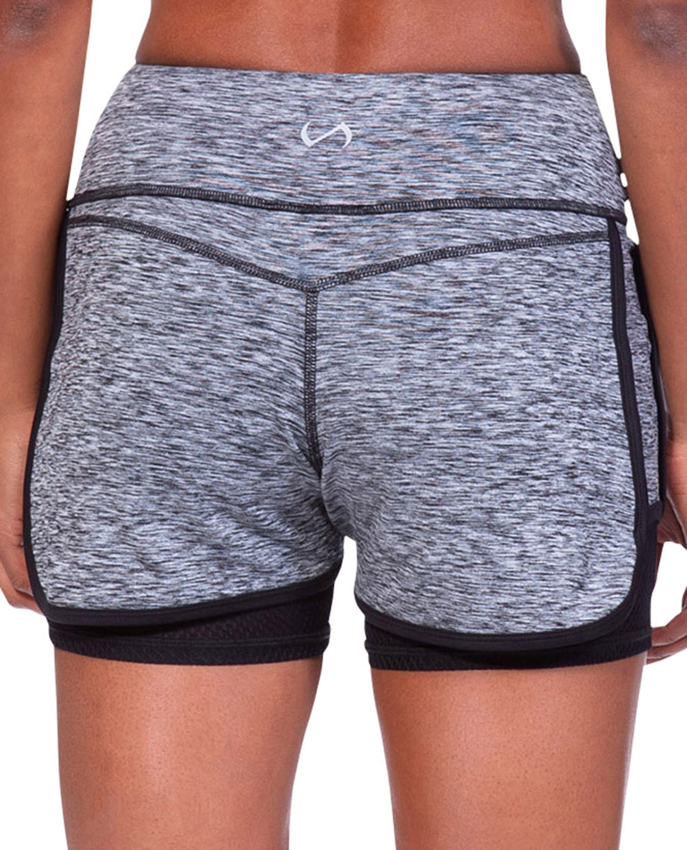 Back View Of TLF Apparel Headline Ash Grey Dueces Runner Short | TLF ASH GREY