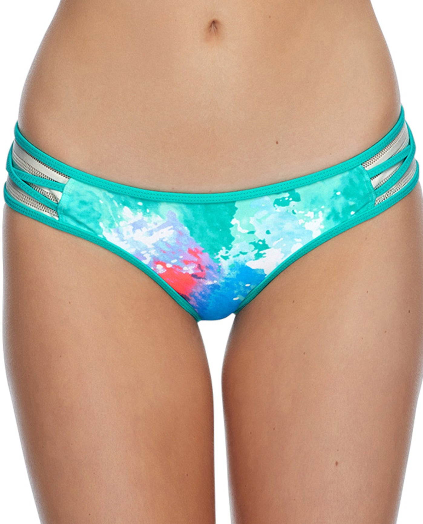 Front View Of Body Glove Dreams Surfrider Full Coverage Bikini Bottom | BDG Dreams