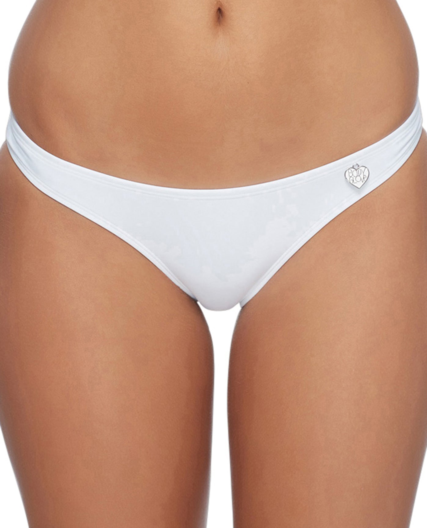 Front View Of Body Glove Smoothies Full Coverage Bikini Bottom | BDG Smoothies White