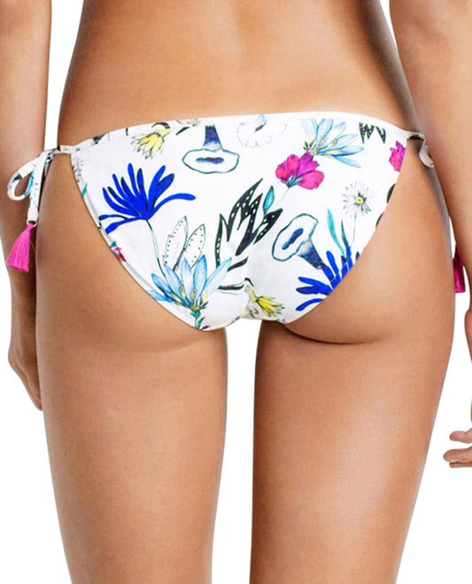 Back View Of Seafolly Tie Side Hipster Bikini Bottom | SEA FLOWER FESTIVAL WHITE