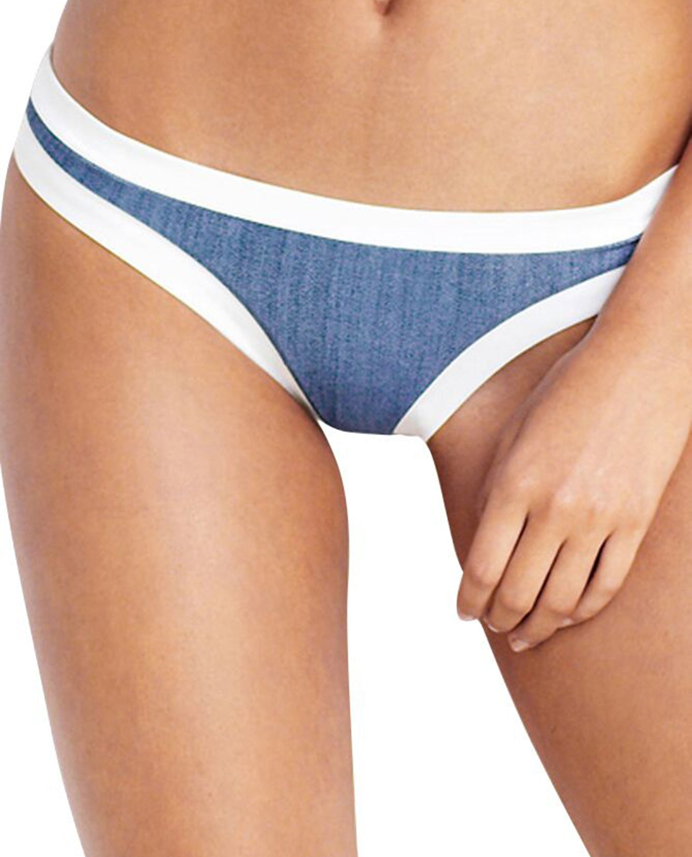 Front View Of Seafolly Block Party Hipster Bikini Bottom | SEA DENIM