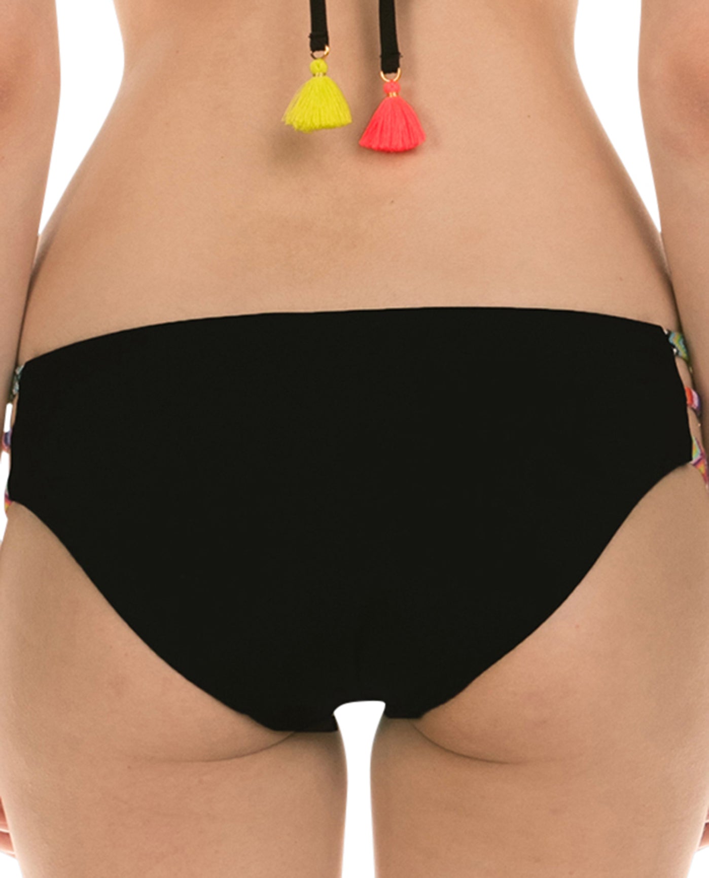 Back View Of Isabella Rose Besties Tahiti Cheeky Bikini Bottom | ISA Black