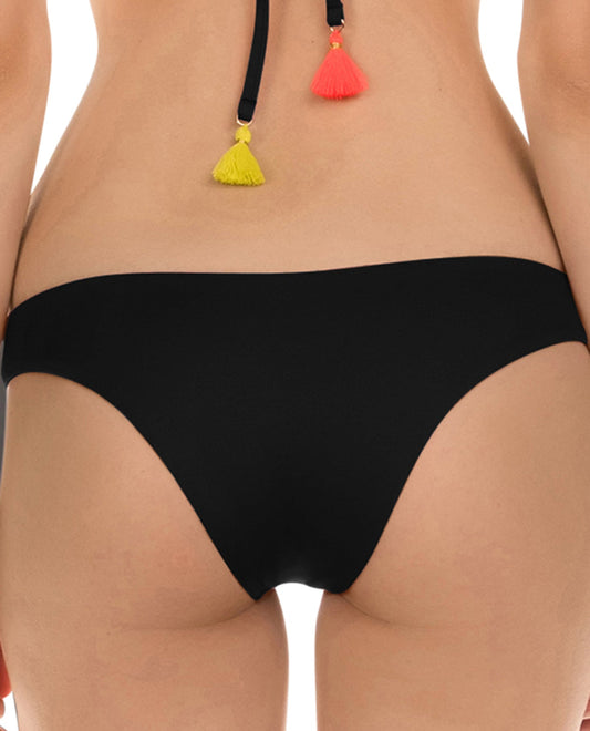 Back View Of Isabella Rose Bali Hai Tahiti Cheeky Bikini Bottom | ISA Black