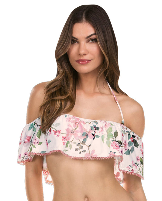 Front View Of Isabella Rose Osaka Off The Shoulder Bikini Top | ISA Osaka