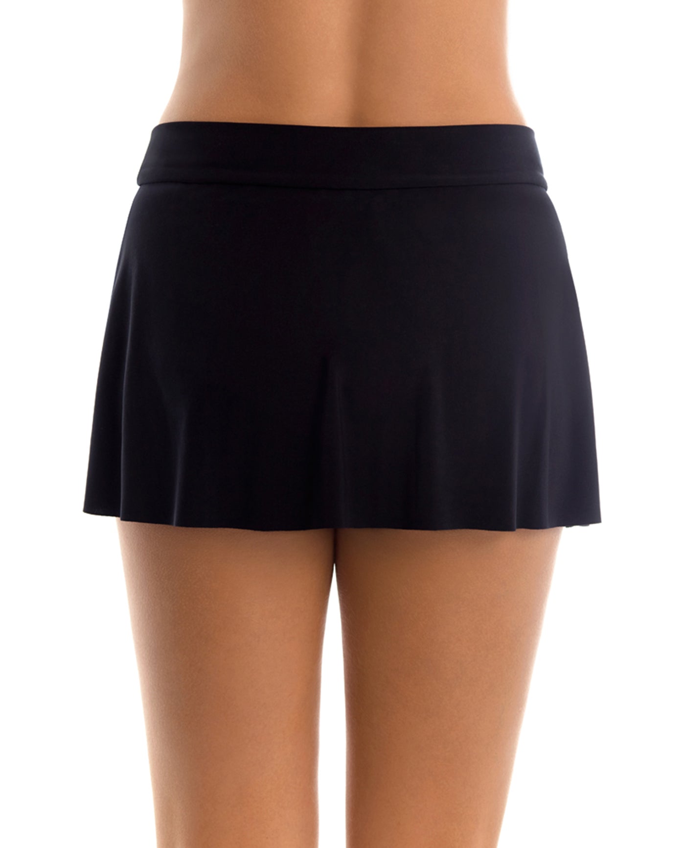 Back View Of Magicsuit Black Tennis Swim Skirt | MAG Black