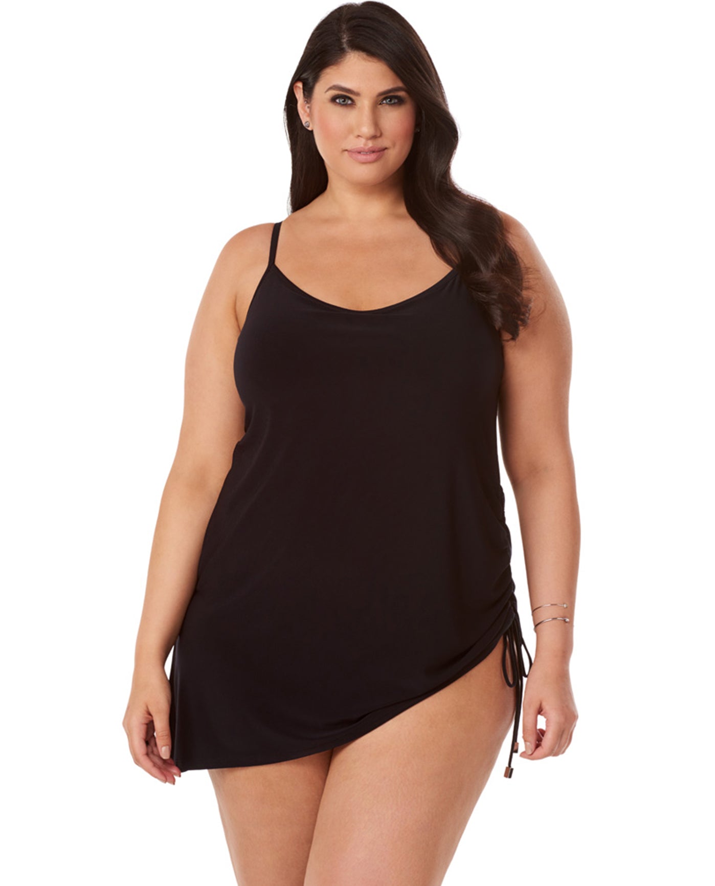 2-IN-1 MAGICSUIT BLACK PLUS SIZE BRYNN UNDERWIRE ONE PIECE SWIMSUIT