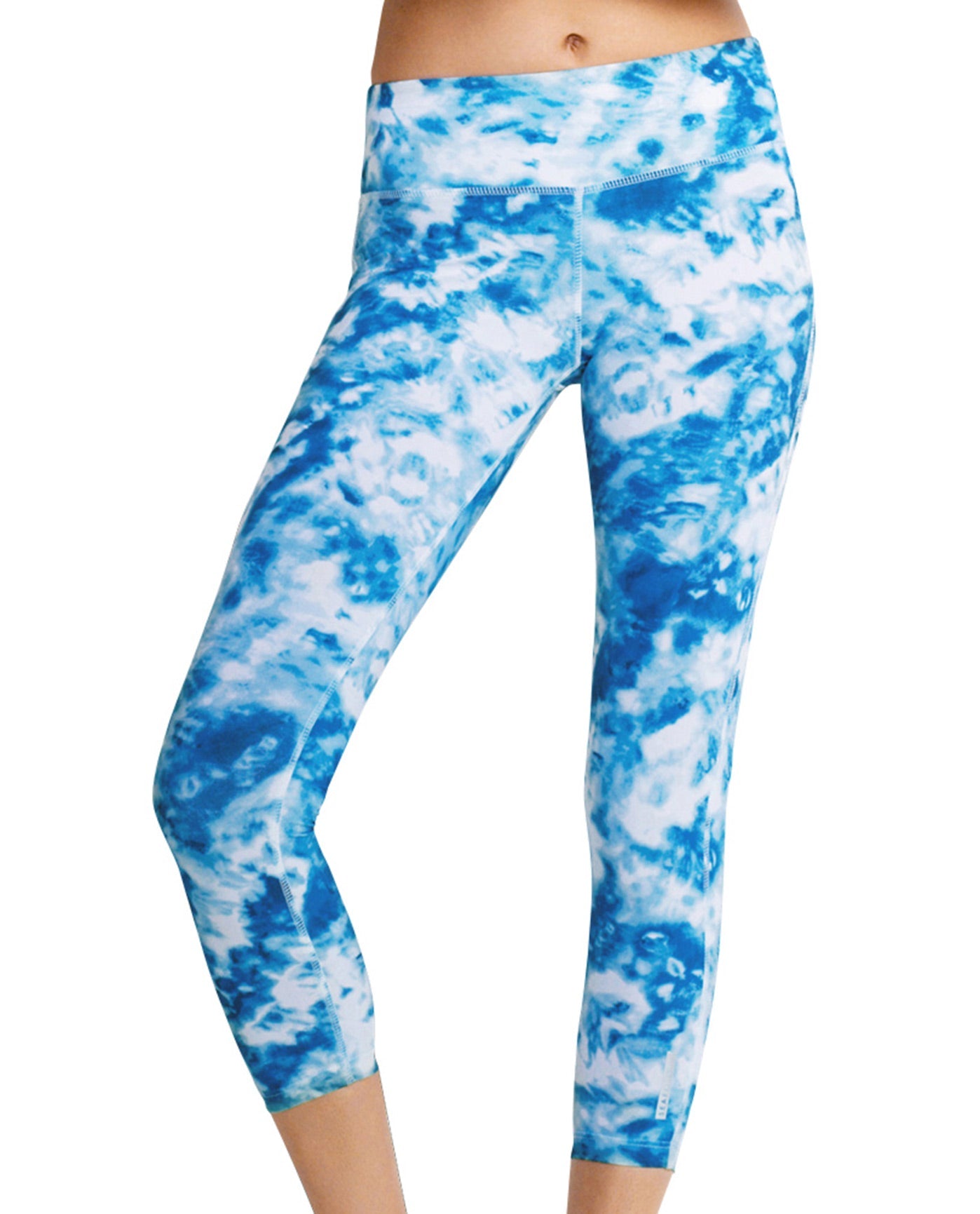 Front View Of Seafolly Caribbean Ink Active Legging | SEA BLUE