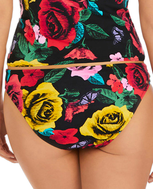 Back View Of Vera Bradley Yes Way Rose Ella Hipster Bikini Bottom | VER YES WAY FLORAL