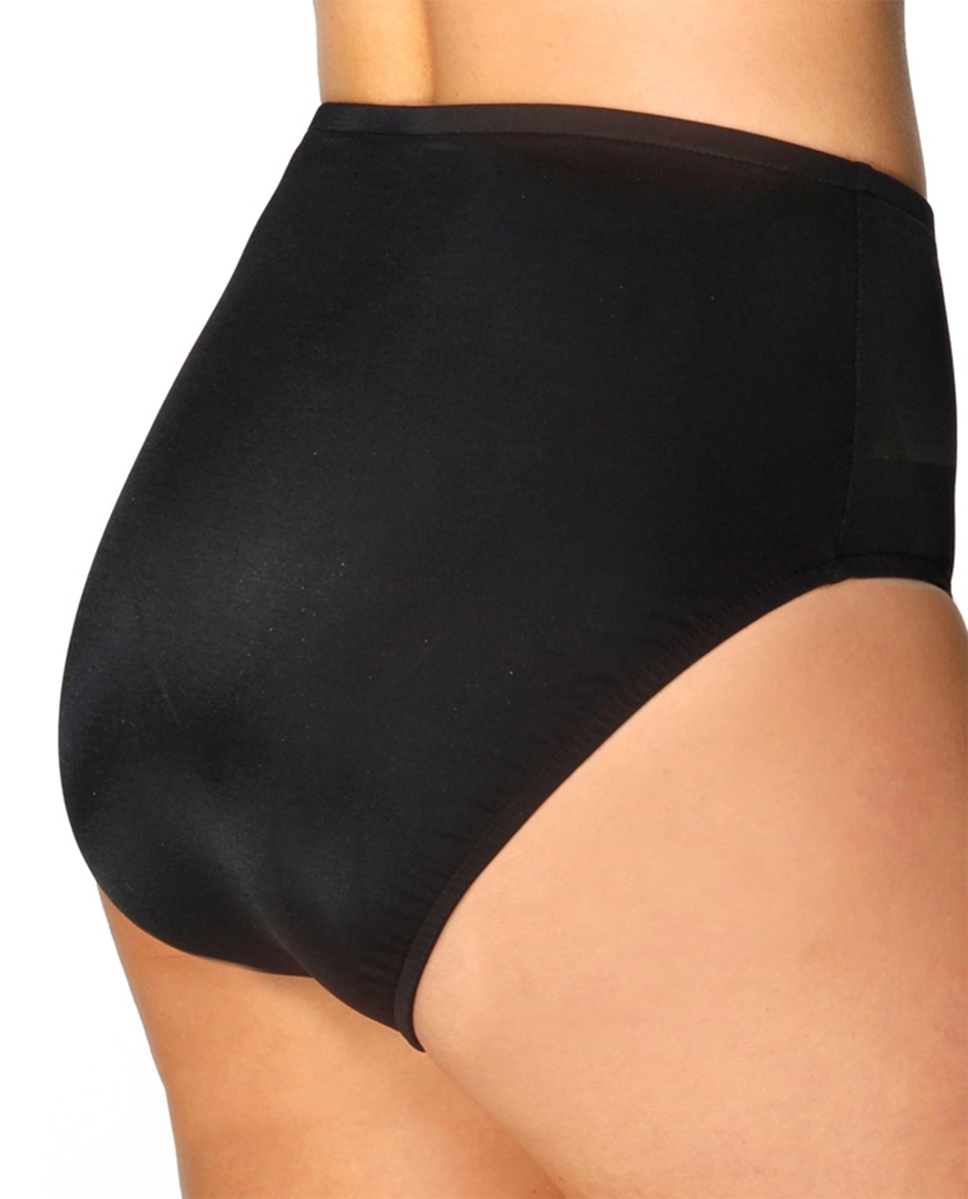 Back View Of Miraclesuit Black Classic Brief Tankini Bottom | MIR Black