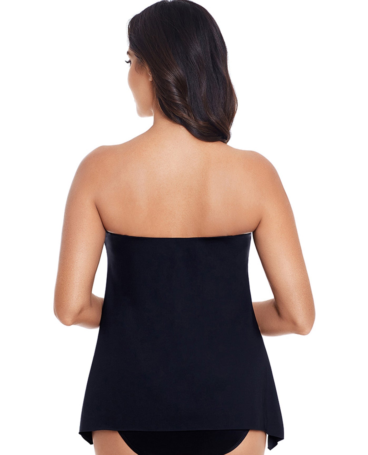 Back View Of Miraclesuit Moondancer Bandini Underwire Tankini Top | MIR Black