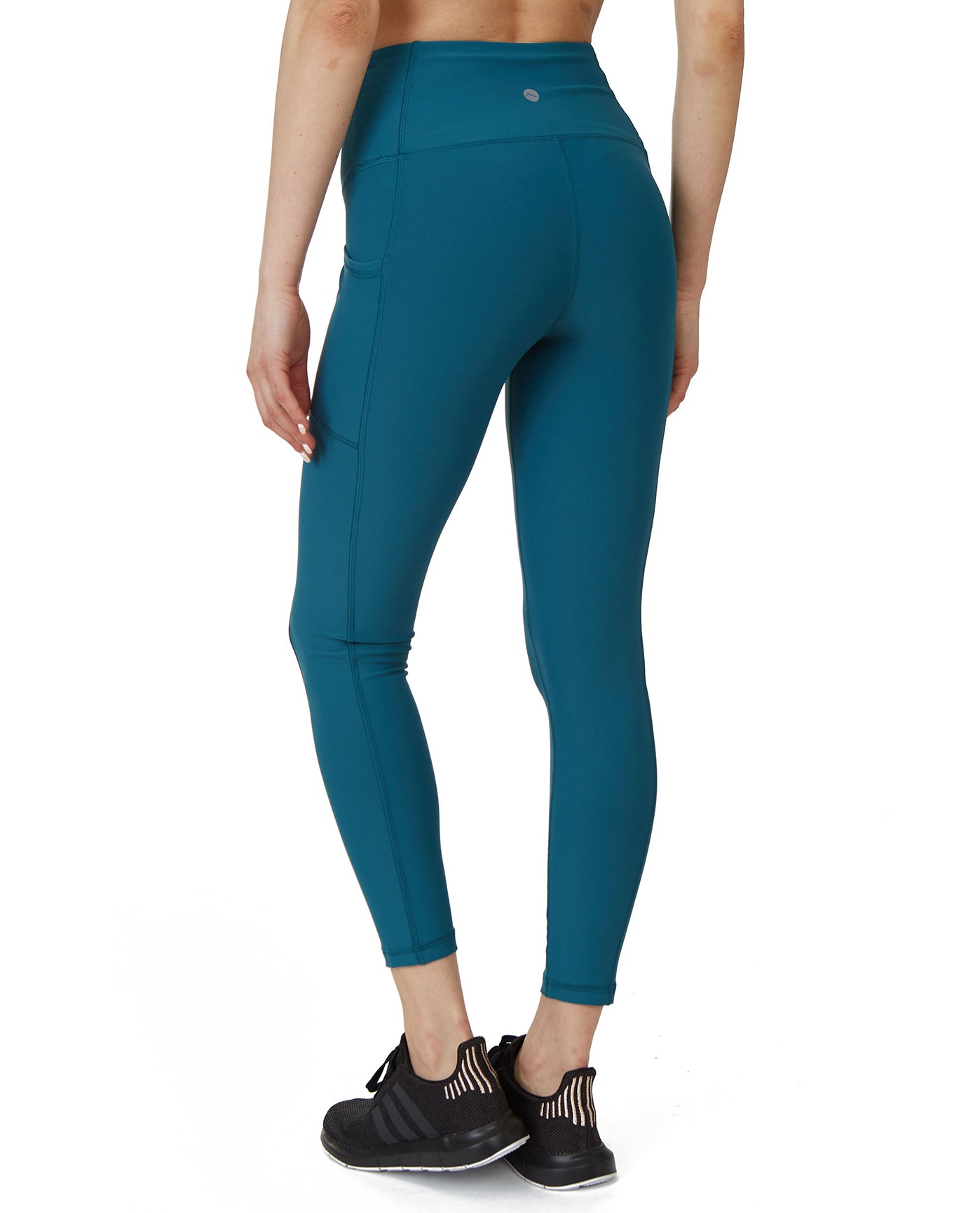 Back View Of X by Gottex Vanessa Ankle Legging with Pockets | XGX GREEN