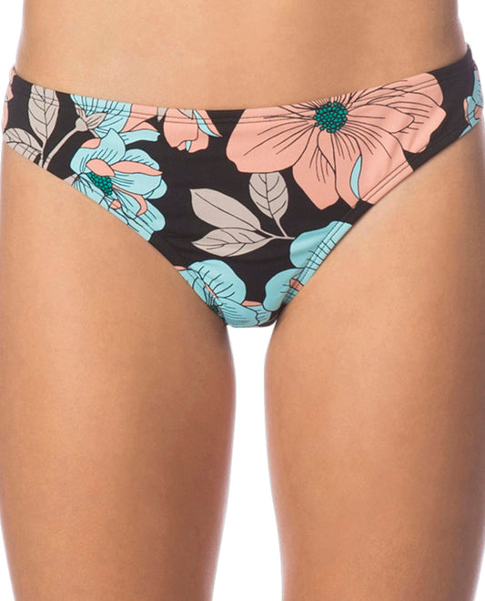 Front View Of Bikini Lab 40 Flower Week Cinched Hipster Bikini Bottom | BIK 40 FLOWER WEEK