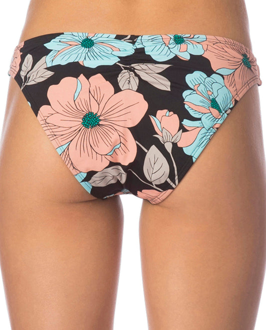 Back View Of Bikini Lab 40 Flower Week Cinched Hipster Bikini Bottom | BIK 40 FLOWER WEEK