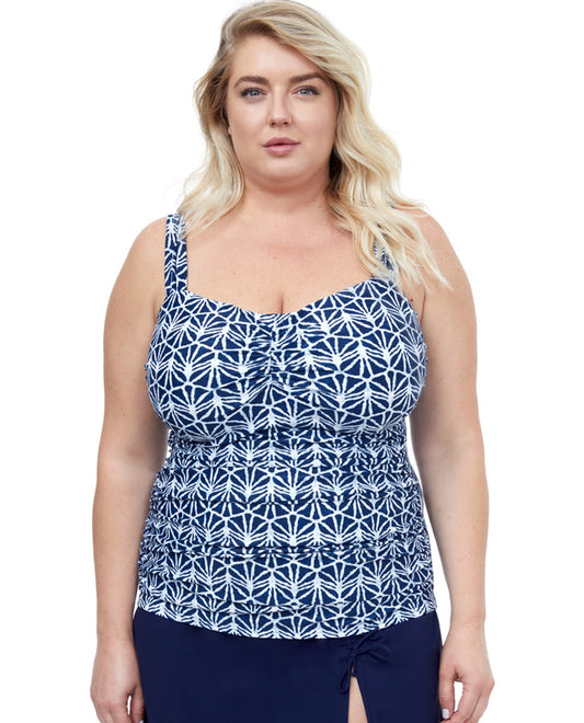 Front View Of Profile by Gottex Nomad Plus Size Sweetheart Underwire Tankini Top | PRO NOMAD