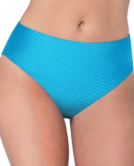 Front View Of Profile by Gottex Ribbons Textured Seamless Tankini Bottom | PRO RIBBONS AZURE