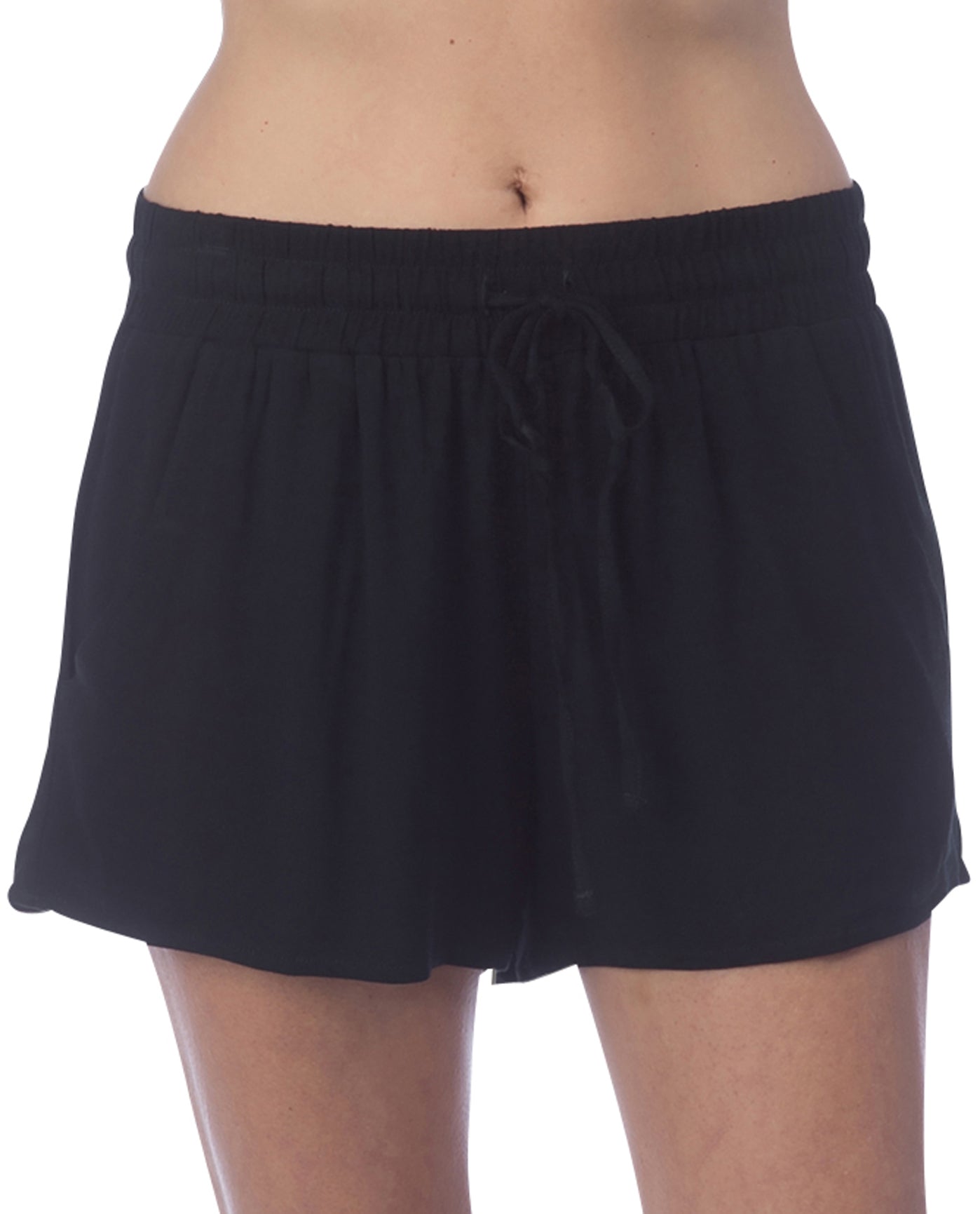 Front View Of Green Dragon Drawstring Beach Short | GRE BLACK