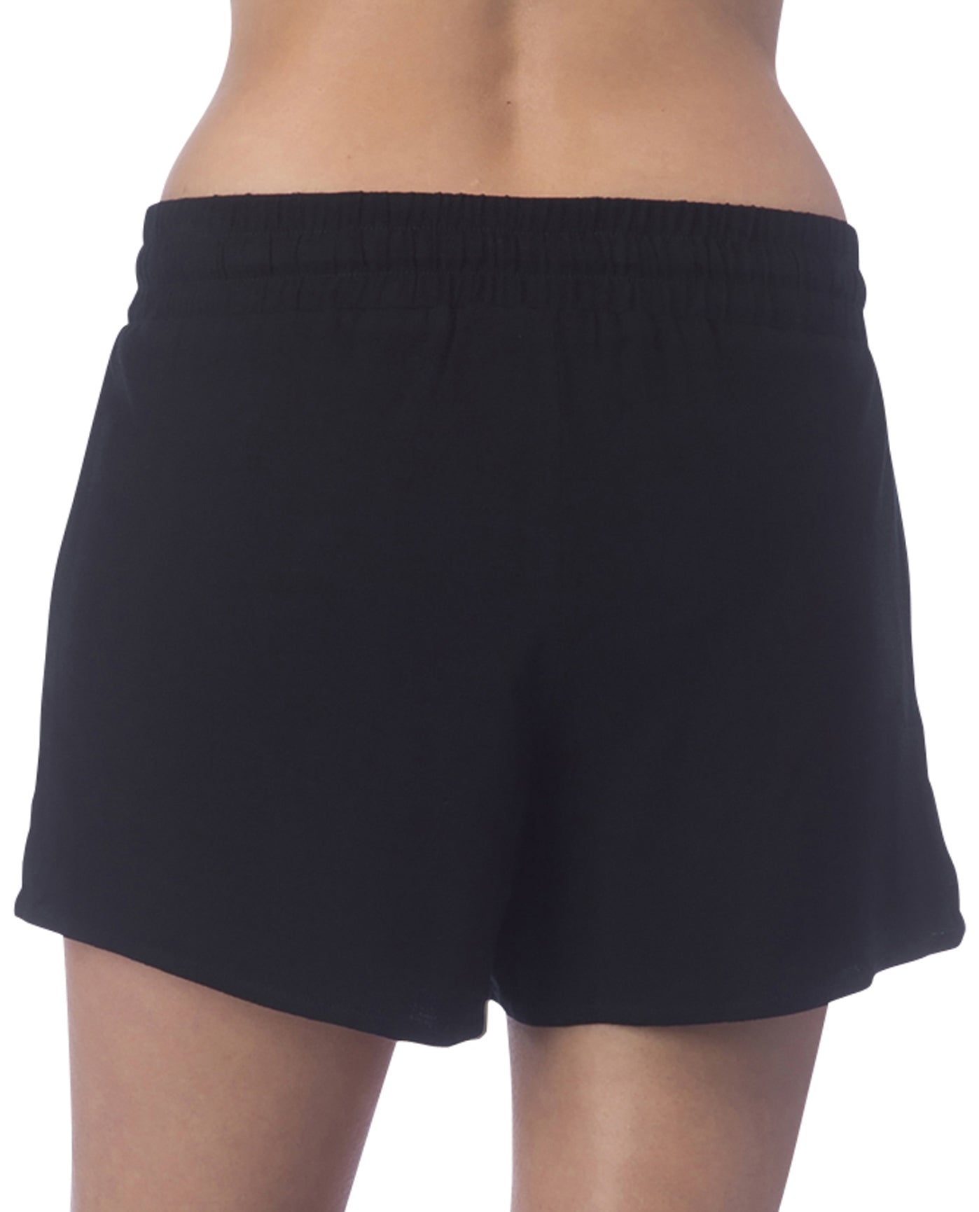 Back View Of Green Dragon Drawstring Beach Short | GRE BLACK