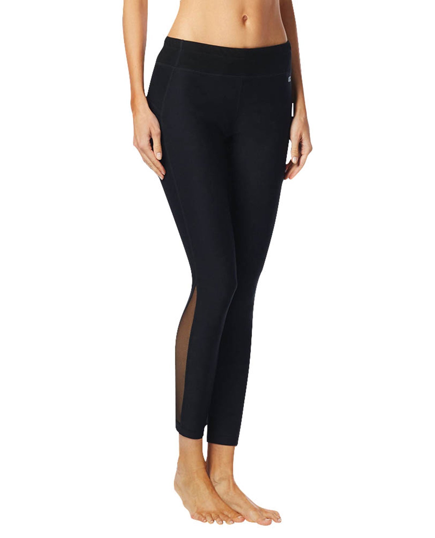 Front View Of BH Sport Longevity Mesh Legging | BHS Black