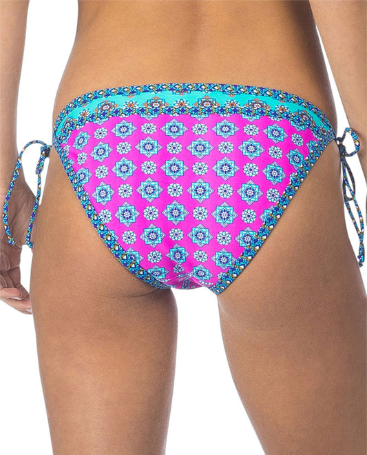 Back View Of Hobie Mix It Up Crochet String Side Tie Bikini Bottom | HOB MIX IT UP