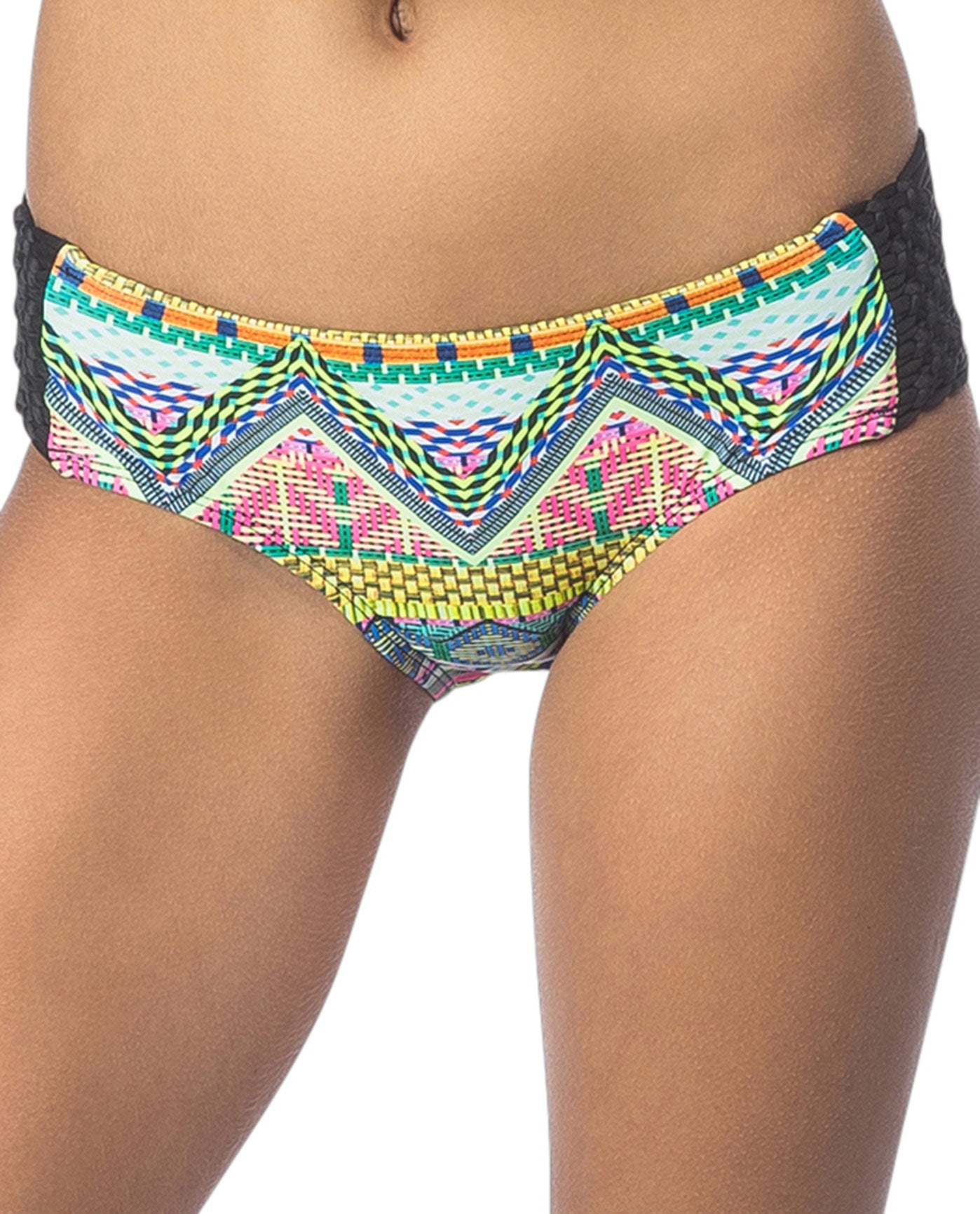 Front View Of Hobie Desert Daze Macrame Hipster Bikini Bottom | HOB DESERT DAZE