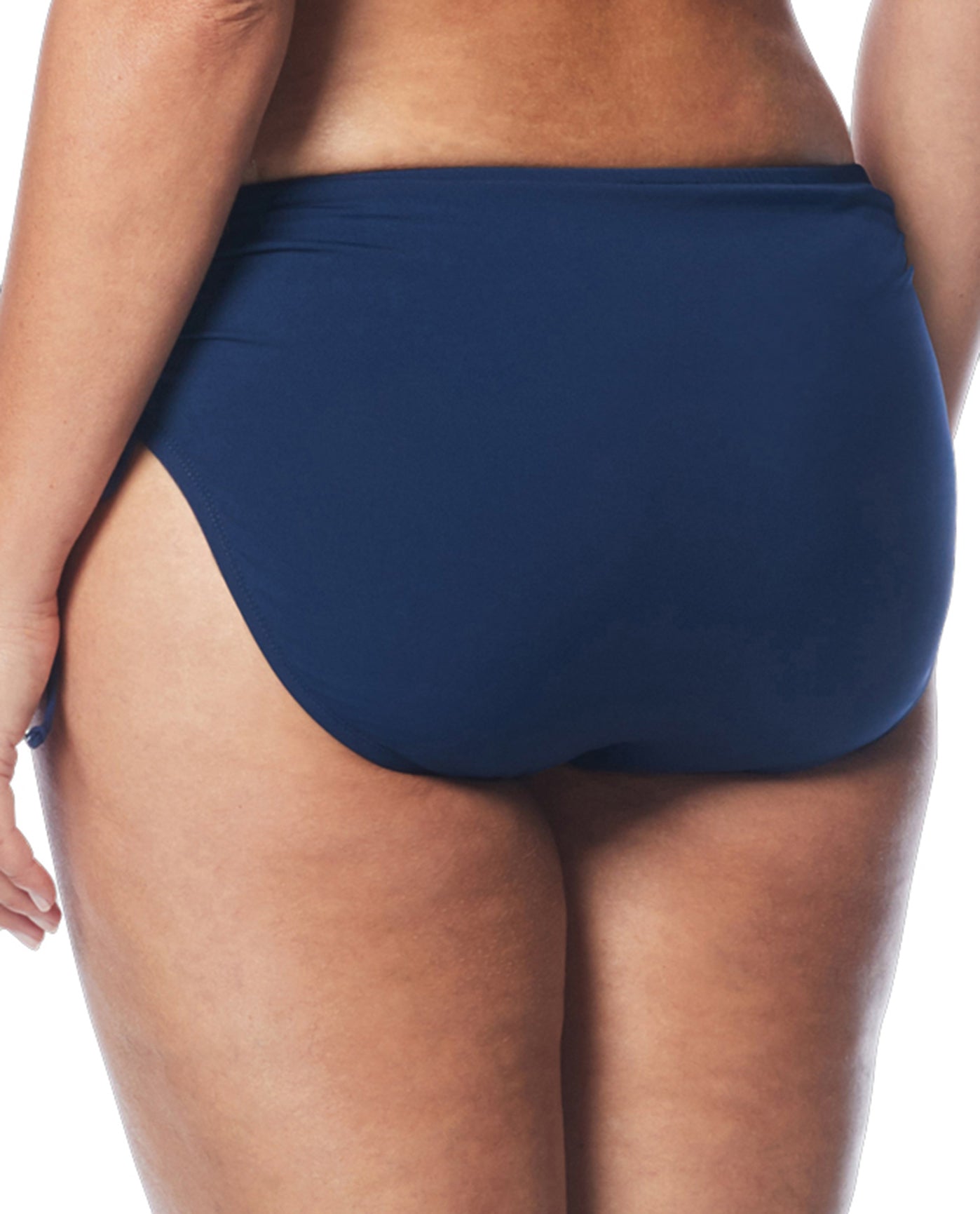 Back View Of Beach House Plus Size Hayden Adjustable Side Tie Brief | BCH NAVY