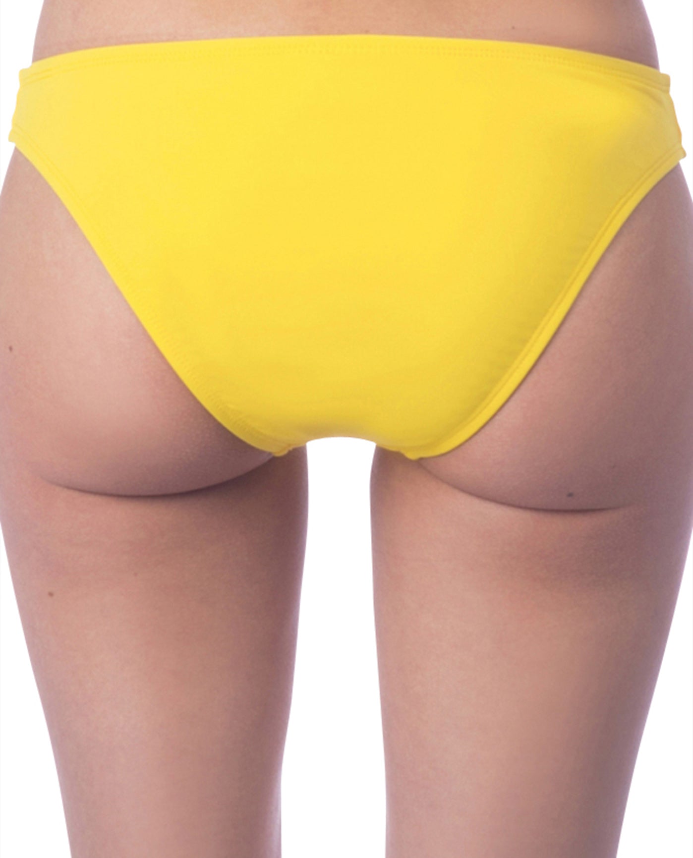 Back View Of La Blanca Solid Yellow Hipster Bikini Bottom | LAB Yellow