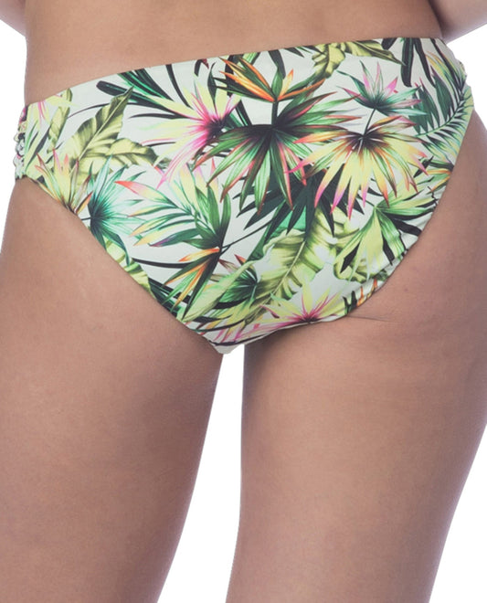 Back View Of Lucky Brand Coastal Palms Cross Back Bralette Bikini Top | LKY Coastal Palms