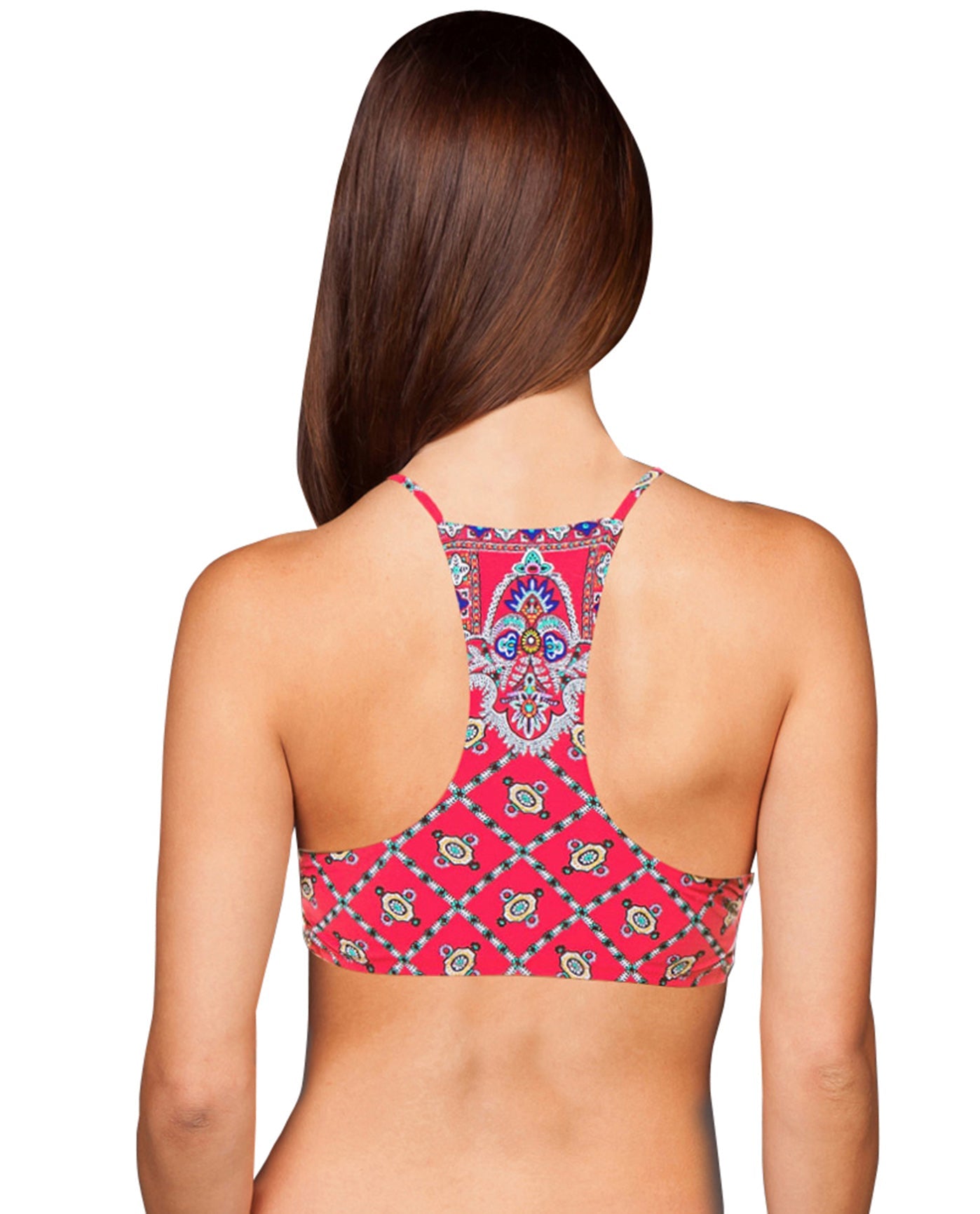 Back View Of Nanette Lepore High Neck Bikini Top | NNL Pretty Tough