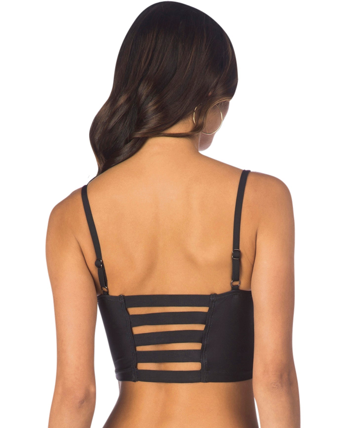 Back View Of Kenneth Cole Dream Weaver Underwire Bustier Bikini Top | KKC Dream Weaver