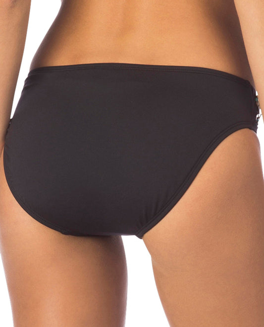 Back View Of Kenneth Cole Reaction Sea Gypsy Hipster Bikini Bottom | KKC Solid Black