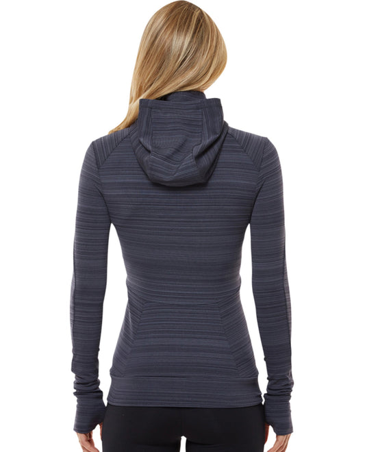 Back View Of Shape Element Run Hoodie | SHA Blue