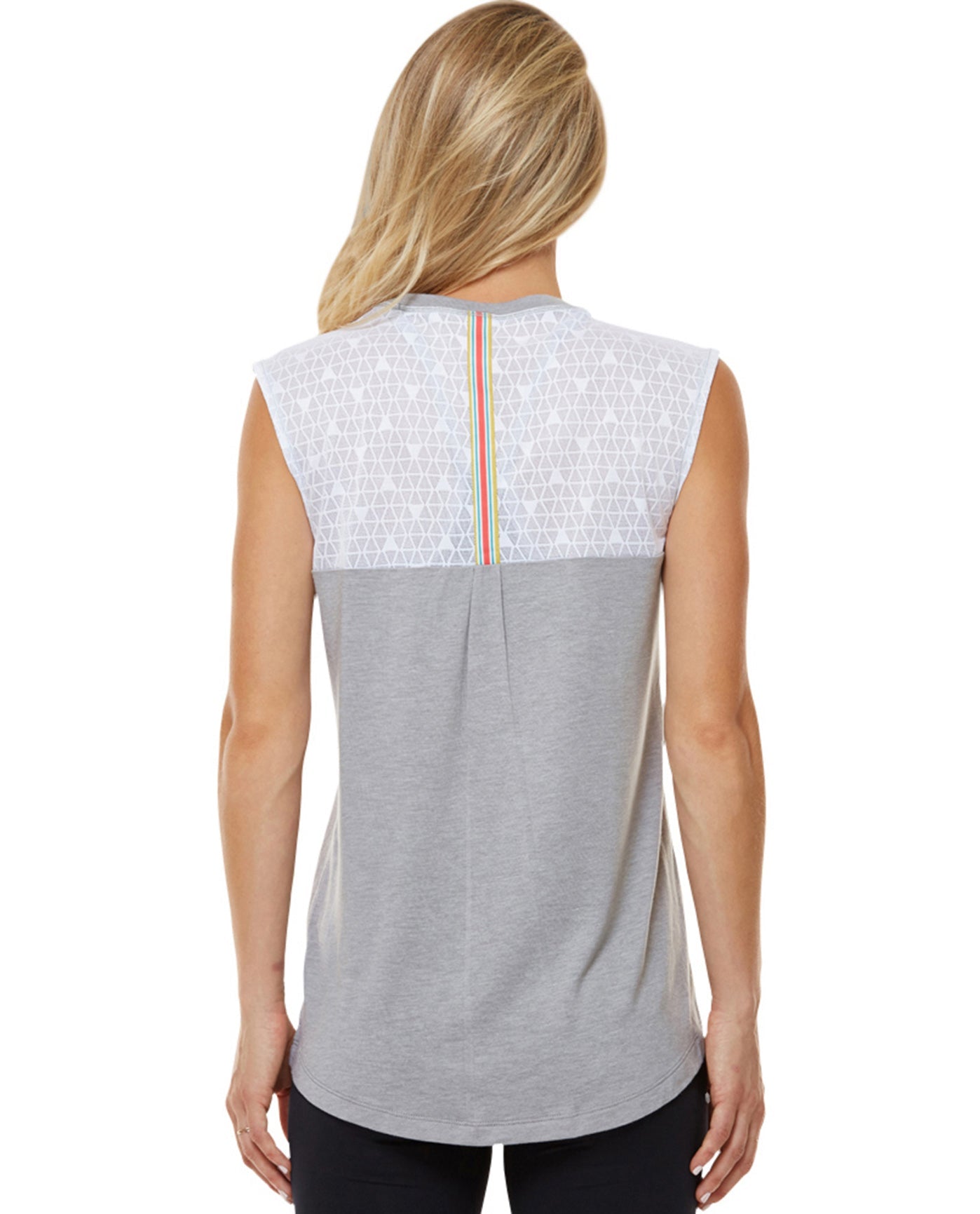 Back View Of Shape Muscle Tee | SHA Heather Grey