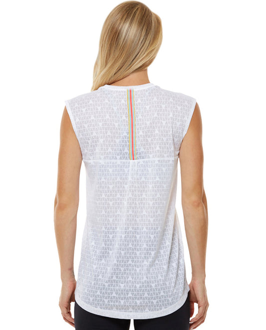 Back View Of Shape Muscle Tee | SHA White