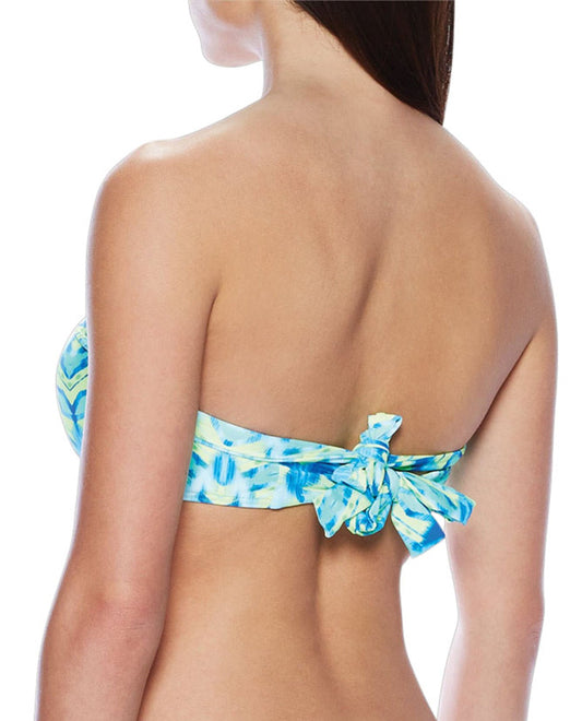 Back View Of Coco Reef Blue C-Cup Amazon Convertible Underwire Bikini Bra | COR BLUE AMAZON