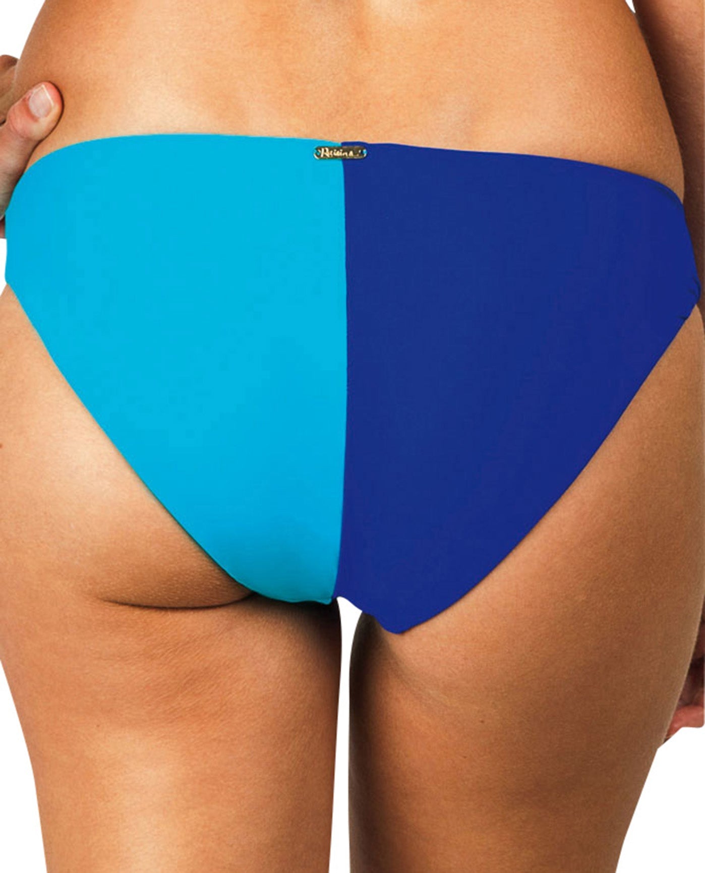 Back View Of Raisins Moderate Bikini Bottom | RAI Santa Cruz Blue