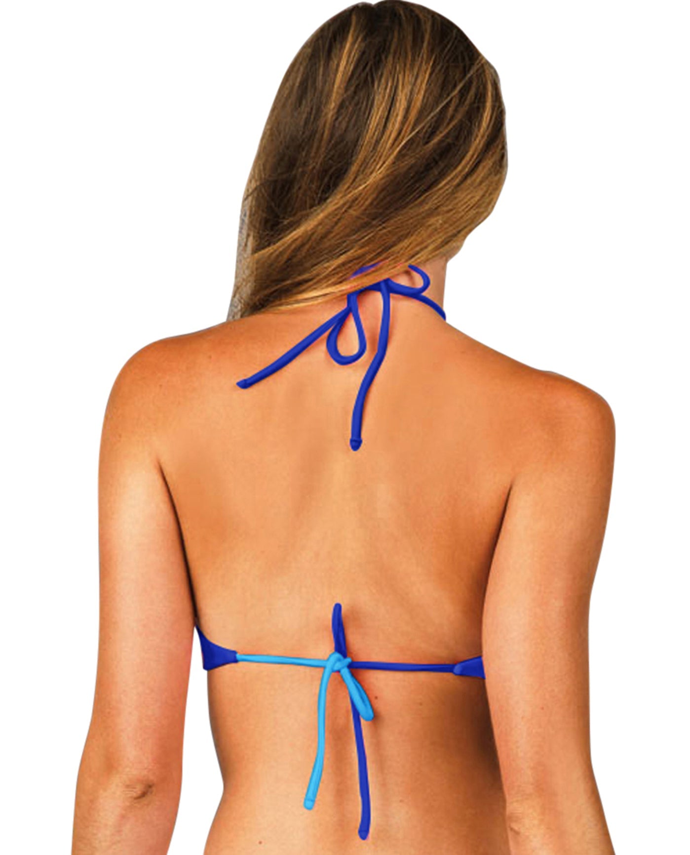 Back View Of Raisins Underwire Push Up Bikini Top | RAI Santa Cruz Blue